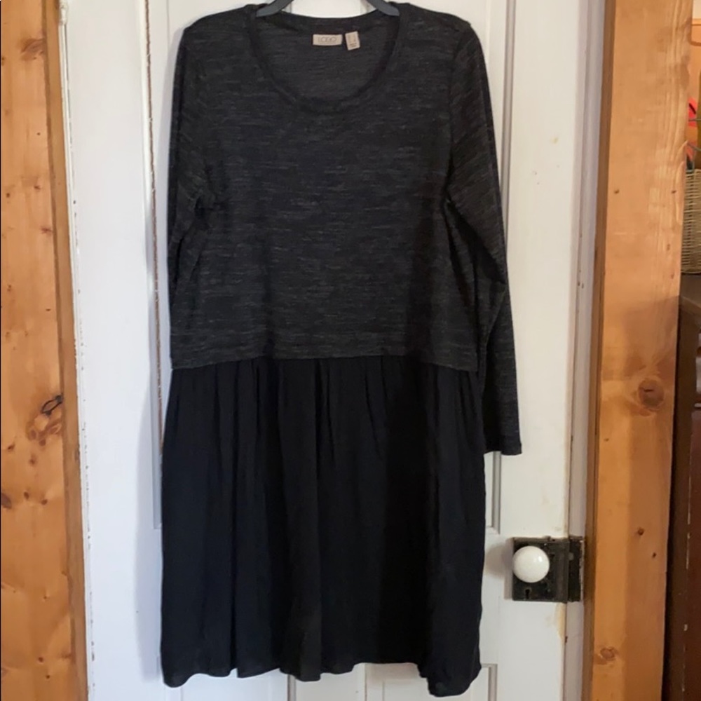 LOGO by Lori Goldstein Black Dress.
